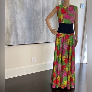 KIWE Pink and Yellow Maxi Dress